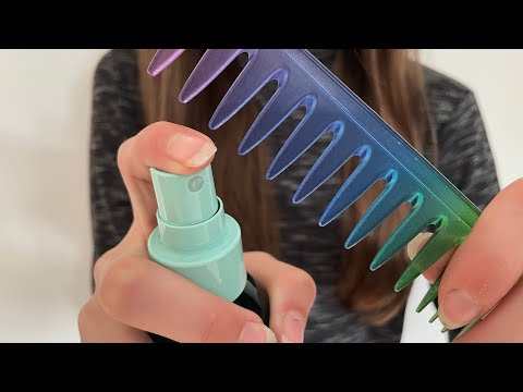 ASMR Giving you a head massage | hair brushing | camera combing | no talking
