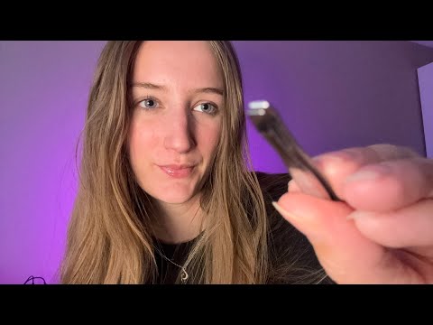 ASMR 1 minute of doing your brows 🪛