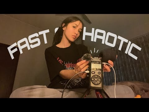ASMR ☆ Fast & Chaotic Triggers on Mic + Rambles 