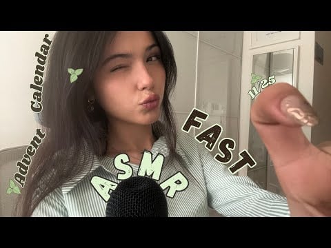 ASMR 11/25🍃👄 Gum Chewing + Wet Mouth Sounds + Finger Fluttering + Dry Hand Sounds & Hand MovementsSs