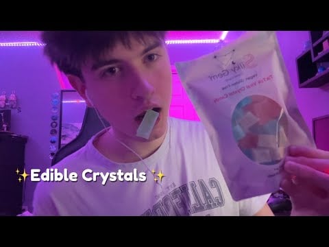 ASMR | Eating crystal candy 🍭💎