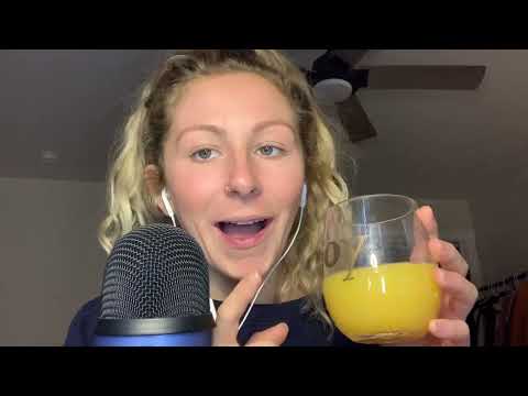 ASMR// EAT BREKKIE W ME🍊🍓🍇🥝🥥