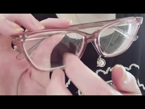lofi asmr tapping on new glasses (soft spoken)
