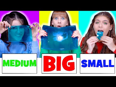 ASMR Big, Medium and Small Food Challenge | Mukbang with Giant vs Tiny Food by LiLiBu