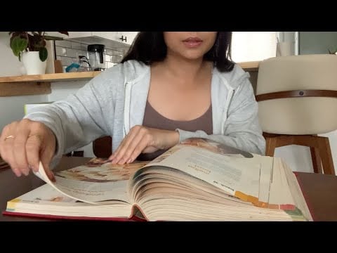 asmr | tingly fast sporadic page turning + finger licking, thin glossy pages for ADHD #2