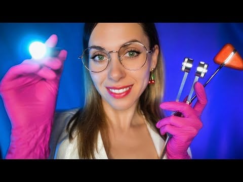 ASMR Ear to Ear Cranial Nerve Exam for SLEEP, Otoscope Ear exam 😍
