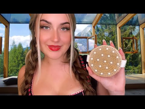 ASMR deutsch 🏔 Verwöhnprogramm im Berg Spa | Facial Spa, Hairbrushing, Öl Massage Wellness Roleplay