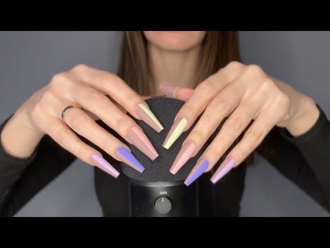 ASMR Sleep Inducing Mic Scratching - Brain Massage  MICS 🎤 & Nails 💙 No Talking