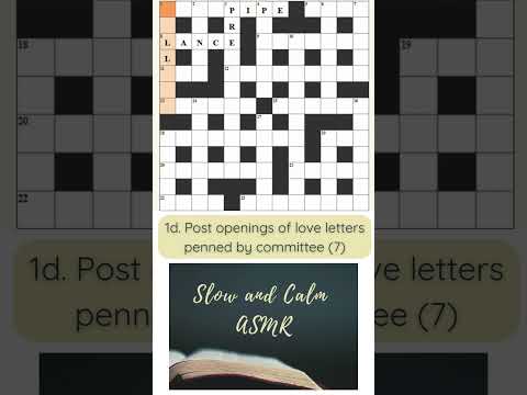 ASMR | Whispered Cryptic Moment 23 #asmr #britishasmr #crossword # ...