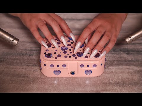 ASMR | SCRATCHING jewelry box | BEST TRIGGER, fast not aggressive (no talking) brain melting