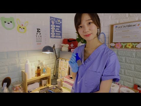 School Nurse Lice Check💙 ASMR