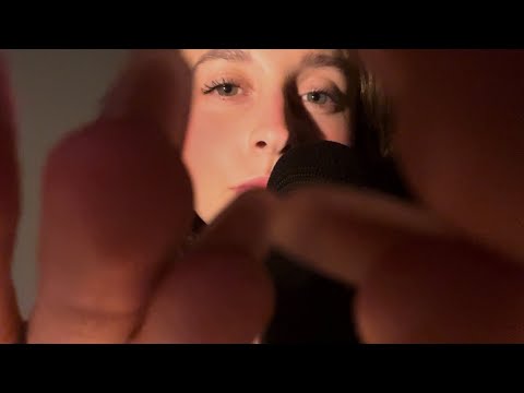 ASMR intense pure clicky inaudible whispers with super close visual scratches