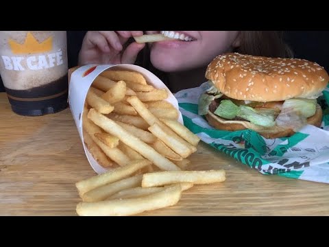 ASMR VEGAN BURGER KING MUKBANG | IMPOSSIBLE WHOPPER, FRENCH FRIES, FROZEN COKE