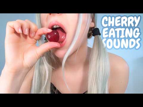 ASMR - Eating Super Juicy Cherries | Up-Close Mouth Sounds [No Talking]