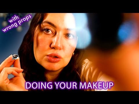 ASMR Doing Your Makeup with the WRONG Props, Unexpected Objects, Gentle & Tingly Sounds for Sleep