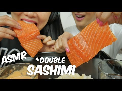 ASMR SALMON SASHIMI (EXTREME *Double* SAVAGE EATING SOUNDS) No Talking | SAS-ASMR