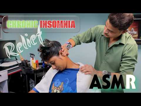 ASMR: Professional Barber Rizwan Returns For Traditional Fast Scalp Tapping & Neck Stretching #asmr