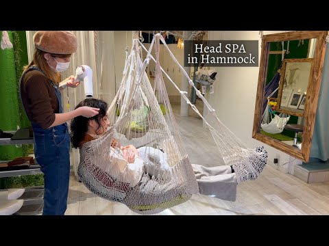 ASMR I got Head SPA in Hammock, Only one in Japan!