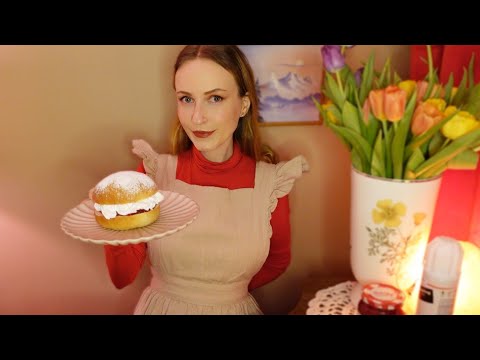 ASMR | Making you Fastelavensboller on Valentine's day❤️(Soft spoken, Whisper, Baking) Plant based❤️