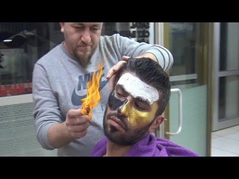 ASMR TURKISH BARBER MASSAGE +SKIN CARE+NECK CRACK +EAR BURN+ chest,head,ear,neck,face,roller massage