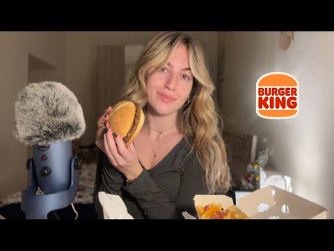 EATING BURGER KING 🍔 provo il nuovo panino (muckbang asmr ita)