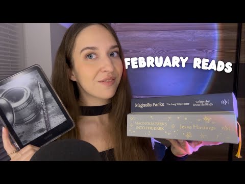 ASMR February Reading Wrap-Up 🐝✨ (Book Triggers, Tapping, Page Flipping, Paper Sounds, Whispering)