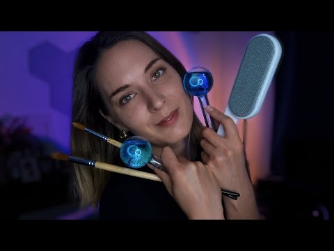ASMR Ear Scratching for Stress Melt (Personal Attention)  Soft Spoken, Brushes & Globes