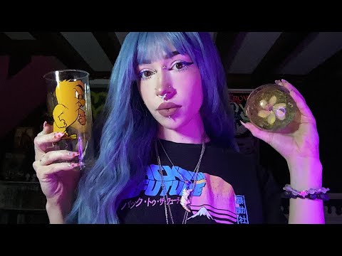 Glass Tapping & Liquid Sounds ASMR | Rambling, Whispering