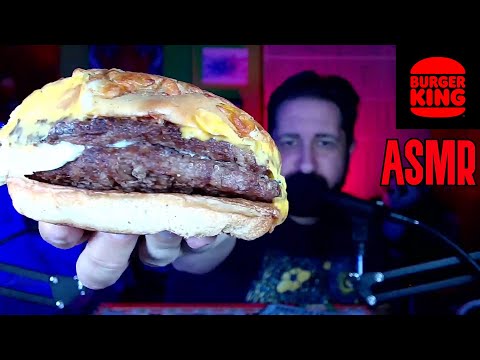 ASMR COMIENDO NUEVO MENÚ QUEEN CHEESE de BURGER KING