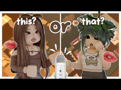 (roblox asmr 🌙) THIS or THAT? a cozy trigger assortment 😴 | ft. @cozeesasmr