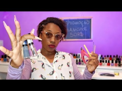 ASMR - MANICURE FOFOQUEIRA FAZ SUAS UNHAS 😎💅  (ROLEPLAY, com sussurros caseirinho) 