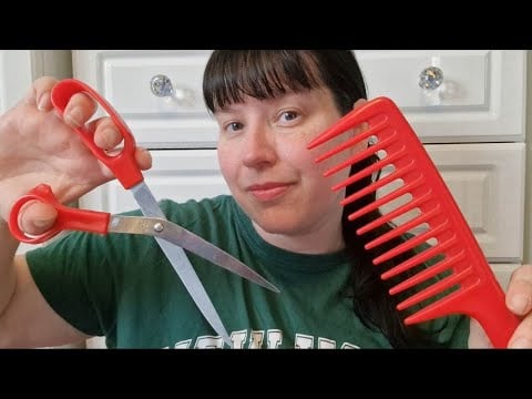 ASMR Haircut - it's my channels 10 year Anniversary this month.. can I reach my 60k subs goal???!!