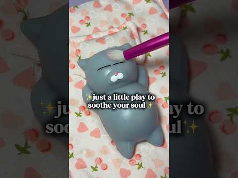 Gentle Play & Pampering for Mama Kitty Squishy 🐱🩷 Healing Sounds #squishyasmr #innerchild