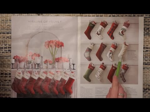 [ASMR] Flipping Through The Pottery Barn Holiday Catalogue - Whispered