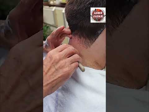 ASMR Barber Mr. Iwagaki Shaves Hinnerk's Neck.