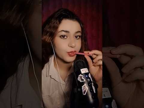 ASMR: I chew on a pencil #asmr #relax #visualtingle #mouthwhisper #asmrsounds #tingles