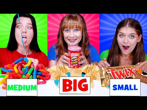 ASMR Big, Medium, Small Food Challenge (Version with Small Food)