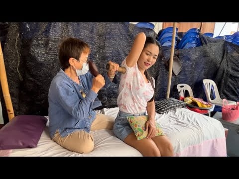 TOK SEN 🔨 THAI HAMMER MASSAGE FULL BODY BY PROFESSIONAL for Legs Back Shoulder pain