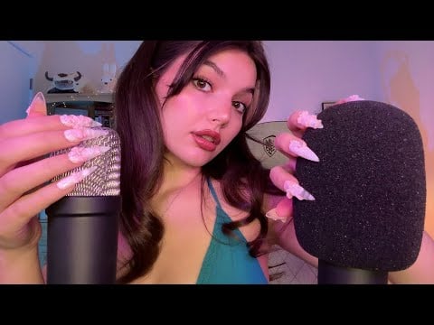 ASMR Ear to Ear Deep Mic Scratching, Swirling, Brushing (Bare, Foam, Mouth Sounds)