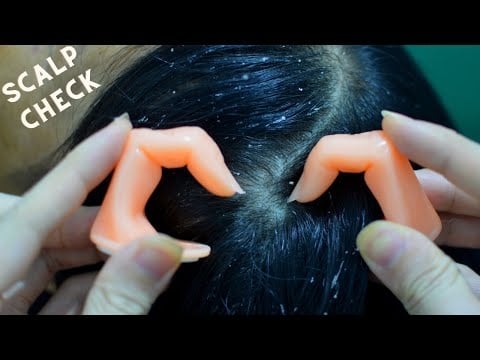 ASMR Scalp Check 1 Hour No Talking / Scalp Scratching Sounds / Tingle Triggers Relaxing For Sleep