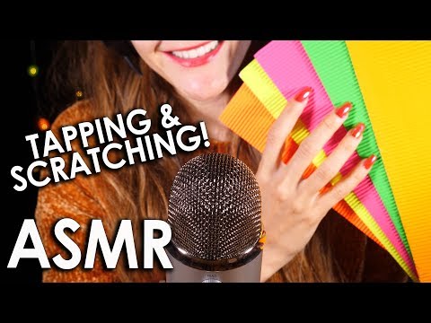 TAPPING & SCRATCHING ASMR 😍 TEXTURED PAPER 4k (No Talking) Blue Yeti