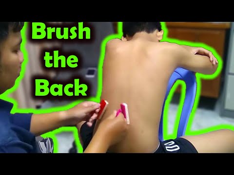 Relaxing Back Massage with Brushes - ASMR Intense
