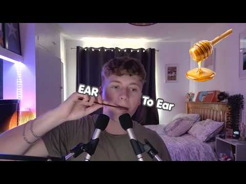 ASMR - Intense Ear To Ear Mouth Sounds - Honey Spoon Tingles