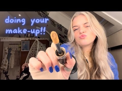 asmr | fast & aggressive doing your makeup!!