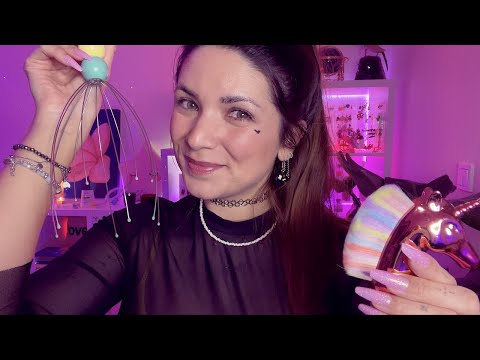 ASMR Friend Helps You Relax and Sleep, Skincare, Makeup, Haircare (German/Deutsch Roleplay)