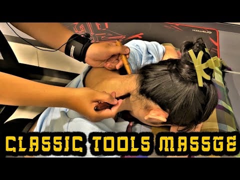 ASMR Relaxing Shoulder and Back Massage with Classic Tools