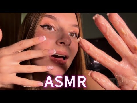 ASMR Липкие звуки рук 🤤 немного поболтаем перед сном 😴