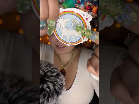 #stickers #asmr 🦄 #sticker #sleepaid #asmrsounds #tapping #whispering #bestlifebybrooke #tingles