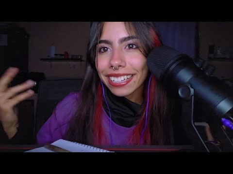 ASMR - Meus gatilhos preferidos do momento + falatório sem fim (sussurros)  