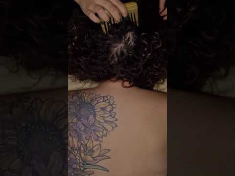 We have plenty of tools for curls, no straightening needed 😌 #asmr #relax #asmrmassage #curlyhair